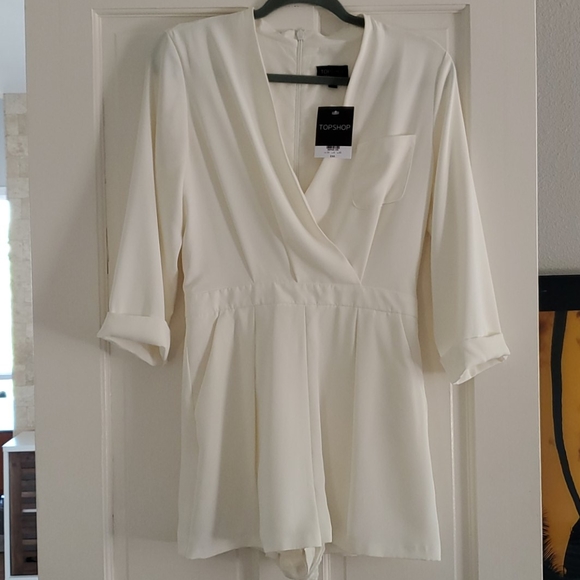 Off white long sleeve Topshop romper sz 6@ NWT!! - Picture 5 of 6